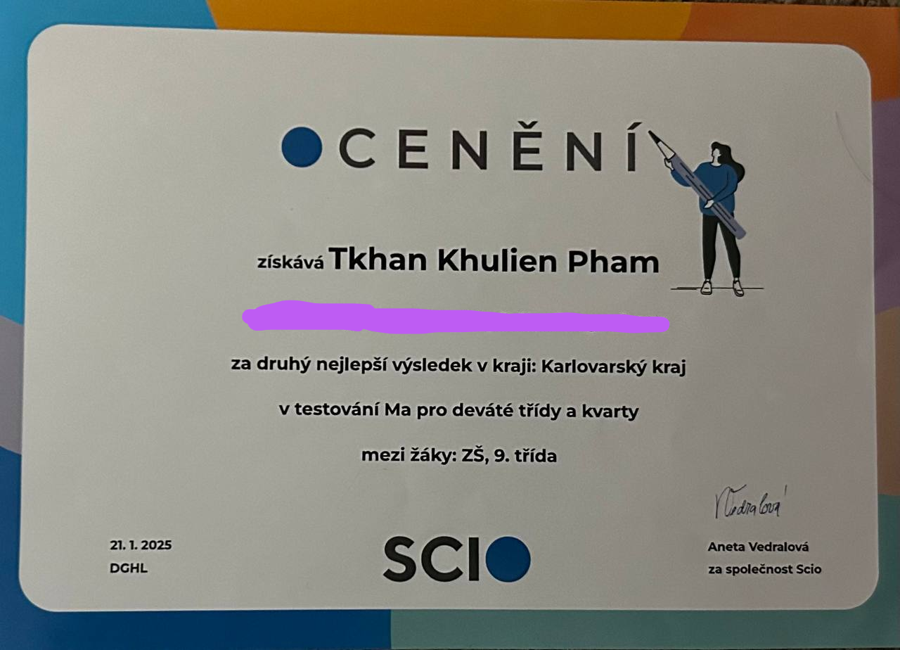 2. nejlepší v kraji ve Scio